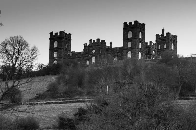 Riber Castle black and white elevation