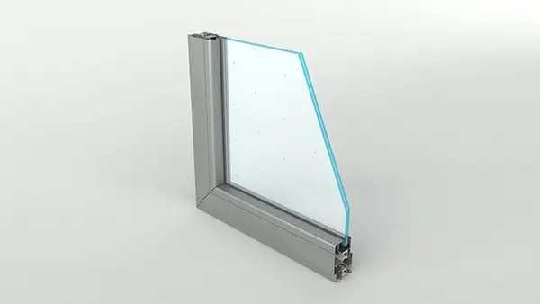 Cross section diagram of New Improved Vacuum Glazing for Award winning Heritage Windows range by Gowercroft - we are now proud to supply the LandVac range of Vacuum Double Glazing