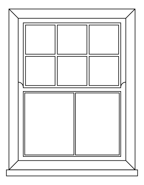 Edwardian sliding sash window diagram